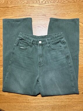 Women’s Cider High-Rise Straight Jeans in Green Size Small